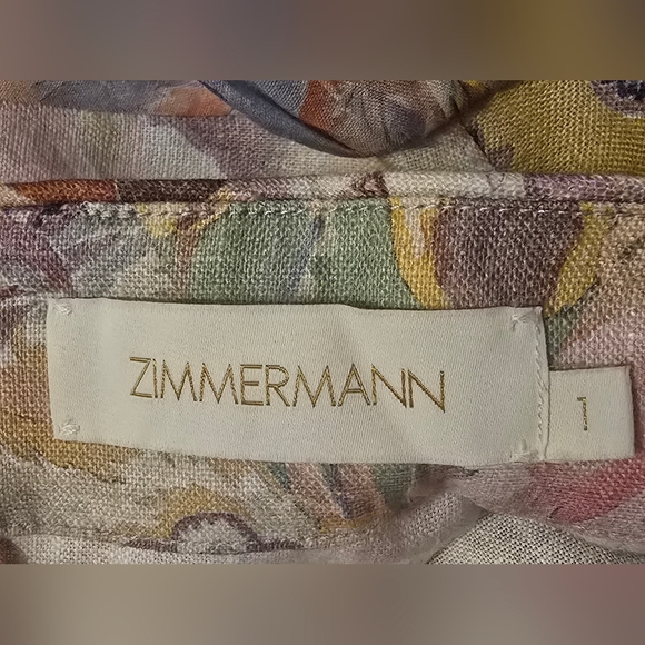 Zimmermann Pastel Floral Long Sleeve Dress - Picture 4 of 5